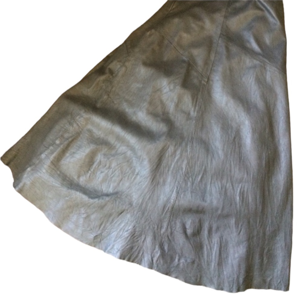 WYETH by TODD MAGILL fits size 10 black ultra soft leather circle skirt - Picture 11 of 14